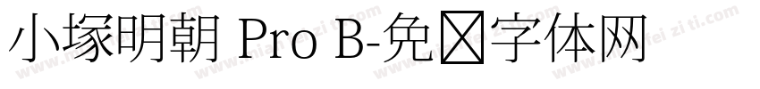小塚明朝 Pro B字体转换